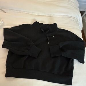 SPANX Classic Black Funnel Neck Sweatshirt